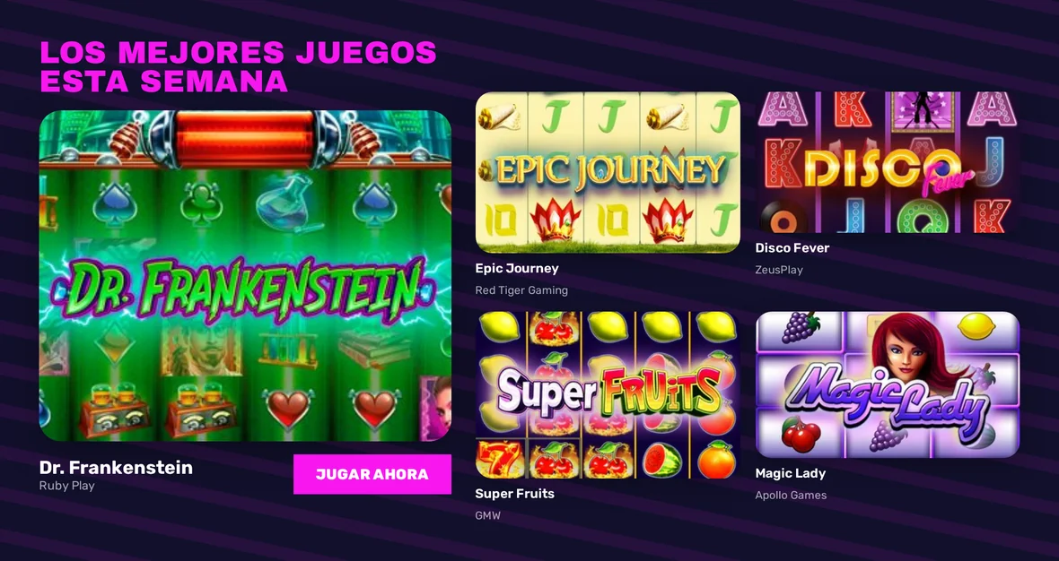 Consulta juegos semanales populares